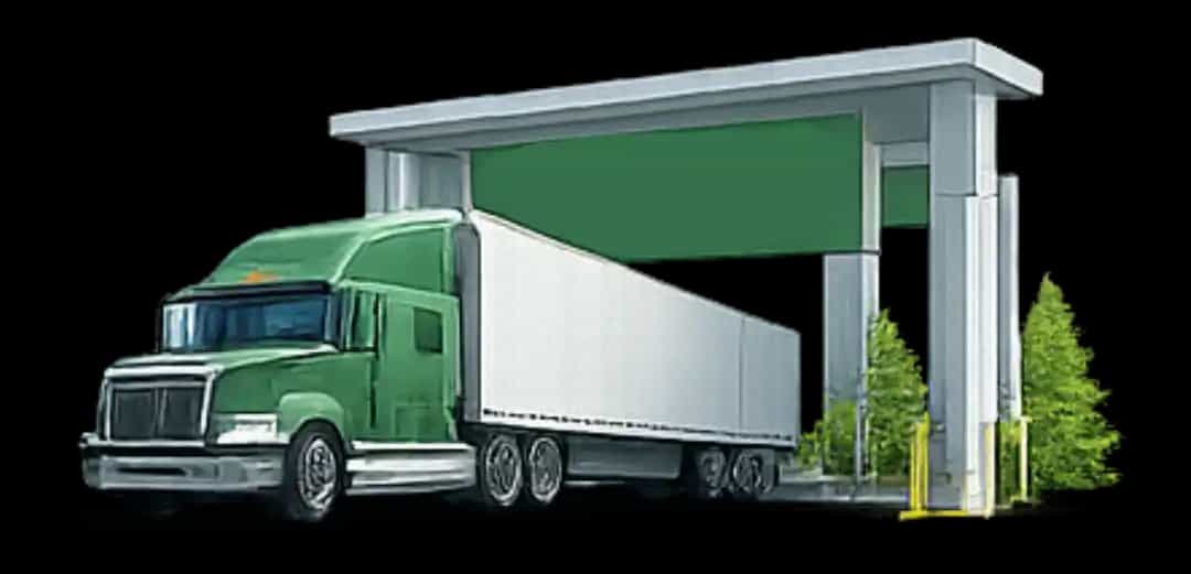 CARB emissions tester inspecting a heavy-duty truck