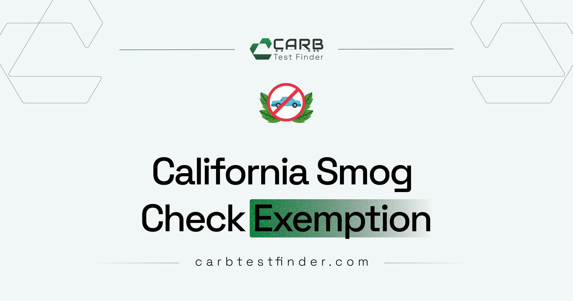 California Smog Check Exemption